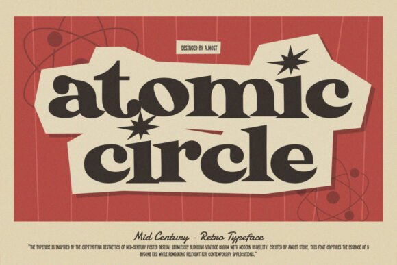 Atomic Circle: A Mid-Century Retro Display Font for Editorial Design