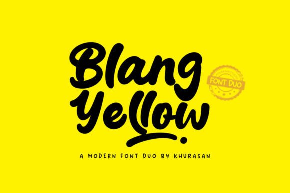 Blang Yellow Duo: The Handwritten Typeface for Modern Web Design