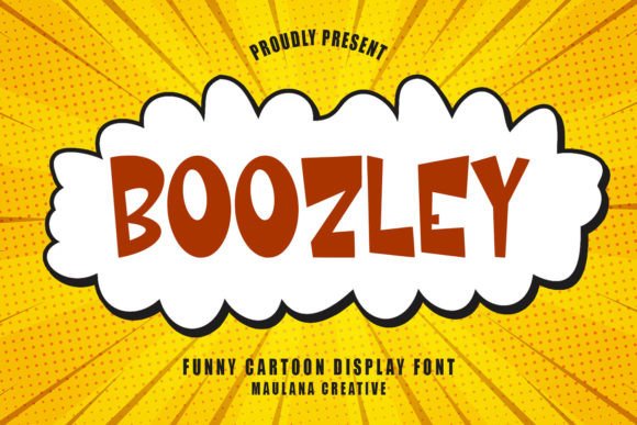 Boozley Cartoon Display Font for Playful Editorial Design