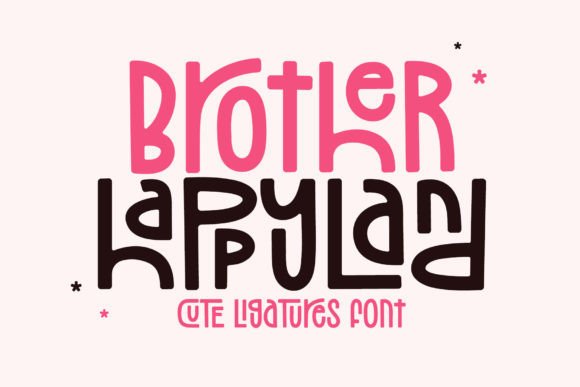 Brother Happyland: A Playful Display Font for Creative Branding
