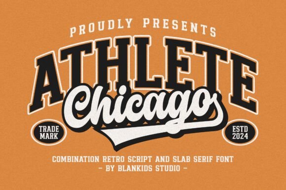 Chicago Athlete: The Retro Sporty Typeface for Bold Branding