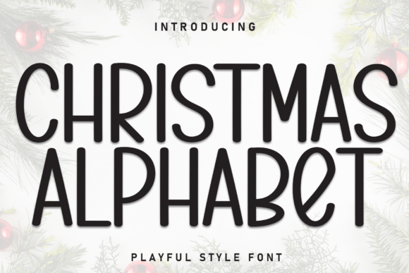 Christmas Alphabet Font for Editorial Design and Branding