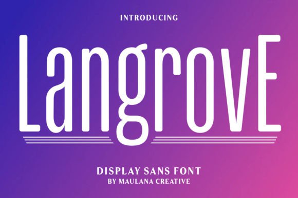 Langrove Modern Sans Serif Font for Handmade Creations