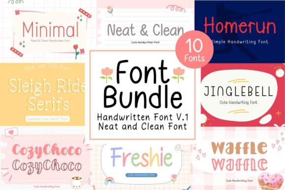 Neat Clean Handwritten Font Bundle V.1 for Modern Campaigns