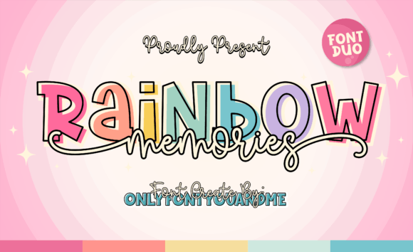 Rainbow Memories: A Handwritten Display Typeface for Elegant Branding
