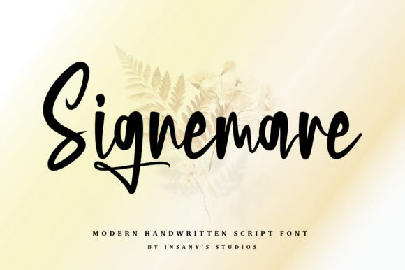 Signemare: A Modern Handwritten Typeface for Elegant Branding