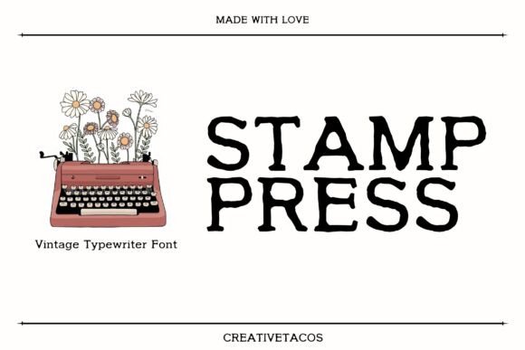 Stamp Press: A Vintage Display Font for Editorial Design
