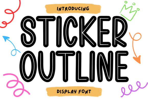 Sticker Outline: A Unique Display Typeface for Creative Projects