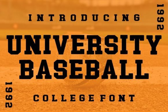 University Baseball: A Bold Display Font for Holiday Campaigns