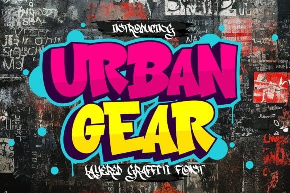 Urban Gear Display Font for Street-Style Web Design